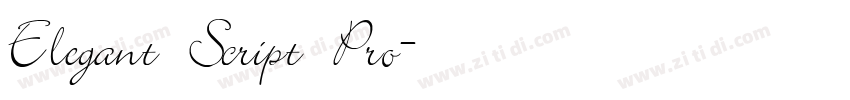 Elegant Script Pro字体转换
